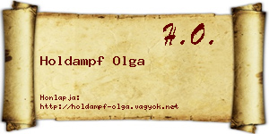 Holdampf Olga névjegykártya